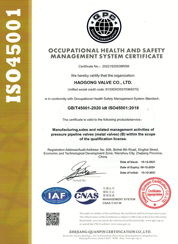 ISO 45001 Certification