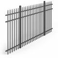 Powder Coated Wrought Iron Fence with Galvanized Steel Panels and Spear Top1