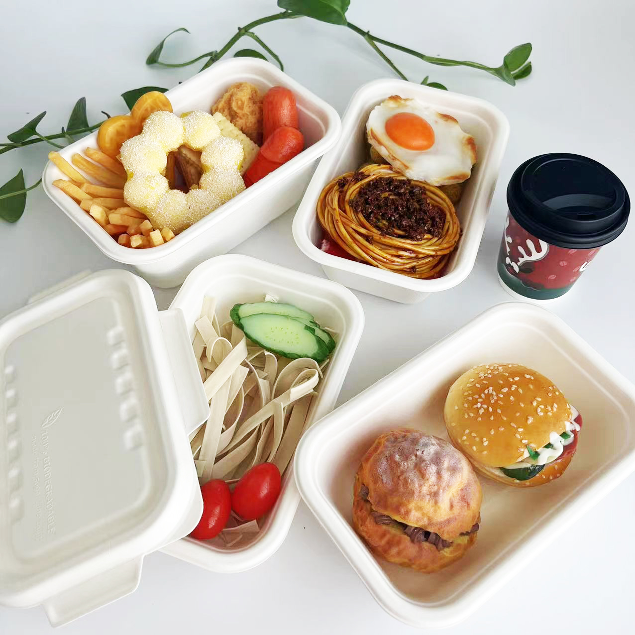 450-1000 ml Bagasse voedselcontainer