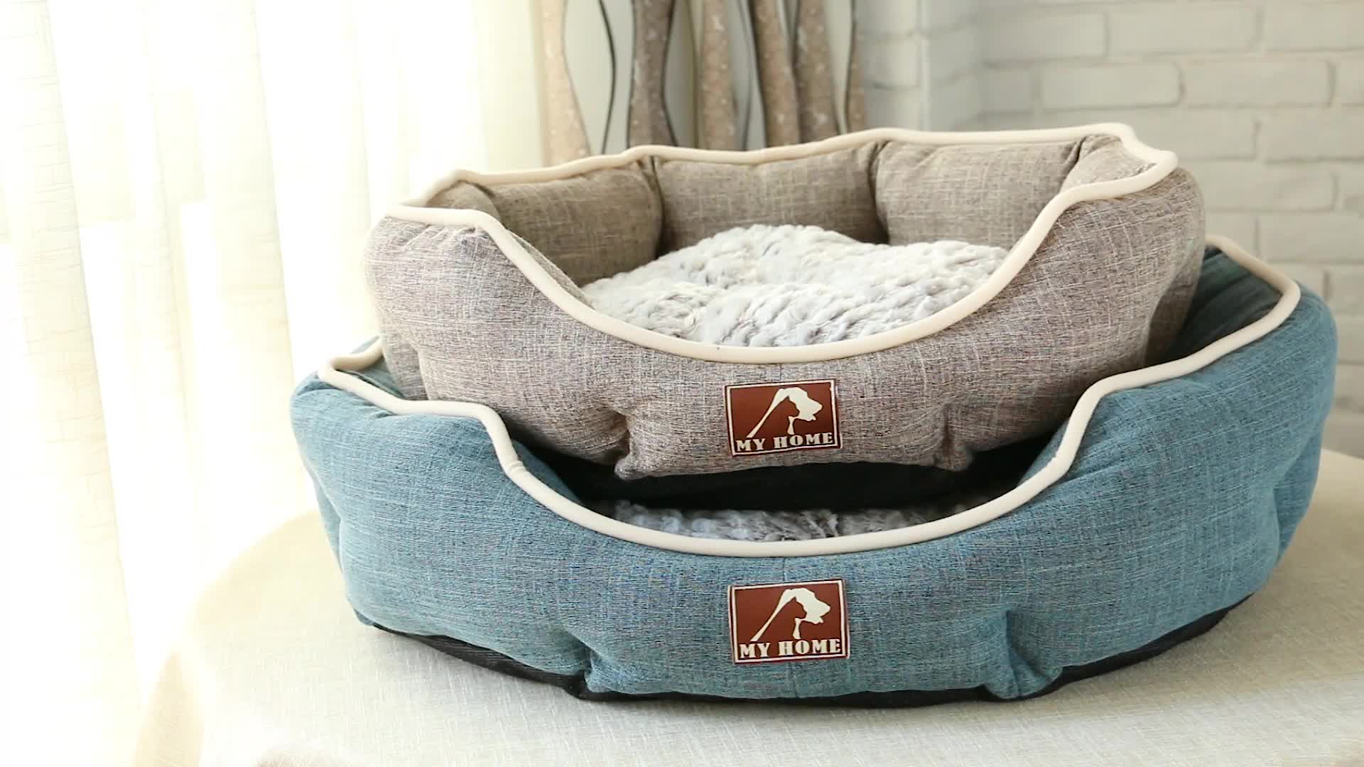 ขายส่ง Tianyuan Memory Foam China Pet Dog Bed Luxury1