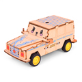 Kids Voice Control Wooden 3D Puzzle Car Jigsaw Toy DIY Game Set1