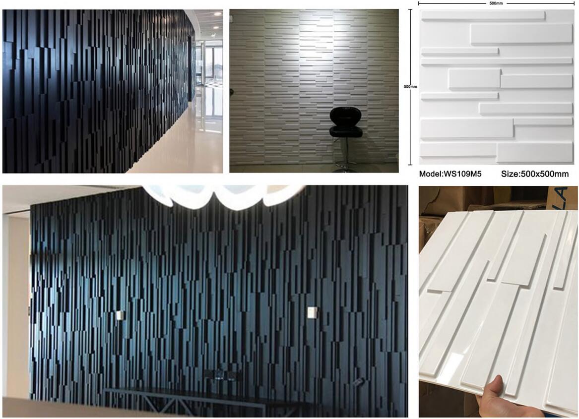 Wholesale Price Waterproof Paintable 3D PVC Wall Panels for Walls Decorative