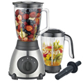 1000W 3-in-1 Food Jug Blender with Glass Jar & Coffee/Spice Grinder1
