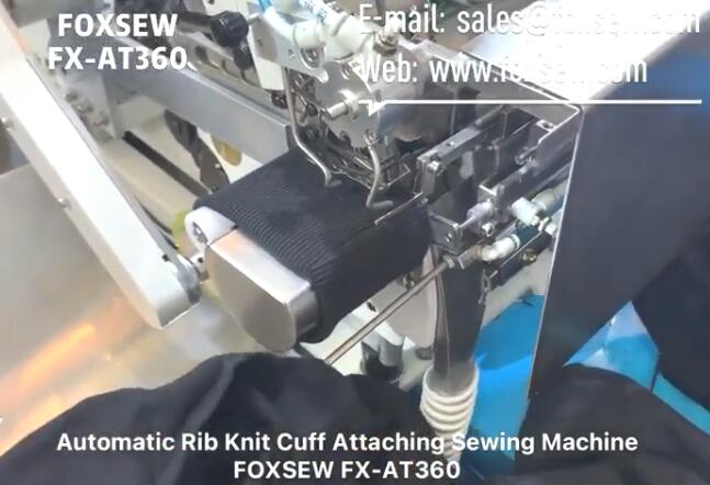 Automatic Rib Knit Cuff Attaching Sewing Machine Unit