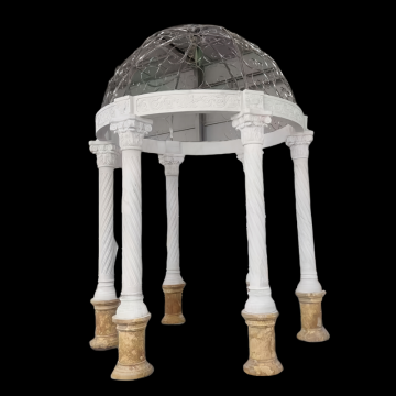 Custom Grand Marble Gazebo and Fluted Columns