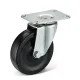 Portable tahan lama lancar skru universal oren 3/4/5/6 inci getah swivel caster furniture wheels
