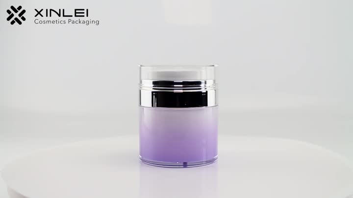 Acrylic cosmetic cream bottle