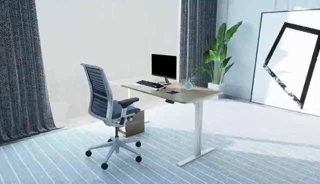 Modern kantoor verstelbare metalen tafel draagbare laptop staande minimalistische kantoormeubels bureau1