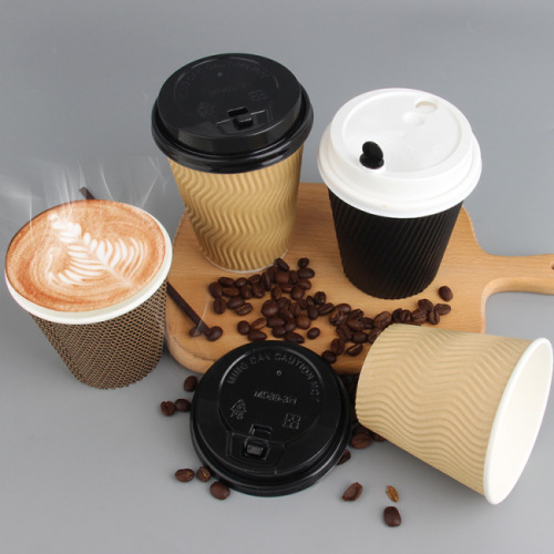 Jiangsu Jinxin Packaging lança copos de parede ondulados impressos personalizados com tampas para atualização da marca de cafeterias