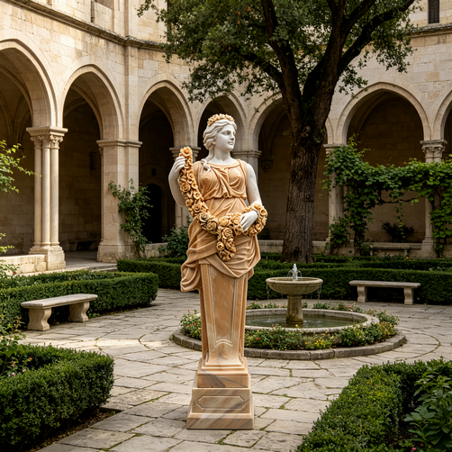 classical-female-statue-european-mansion