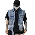 Denim Denim Vest Boys 2022 Νέο καλοκαίρι εργαλείων σακάκι τάση Άνοιξη και φθινόπωρο άνδρες denim vests1