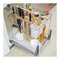 Modern Vertical Stainless Steel Push-Pull Kitchen Utensil Storage Basket1