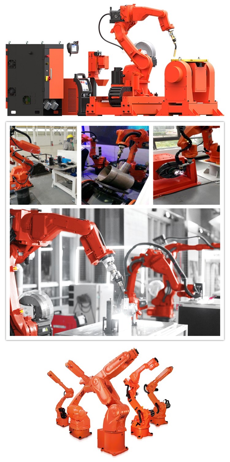 Yueda Double Station Welding Robot Workstation Robotic Arm 6 Axis CO2 MIG MAG Welding Robot