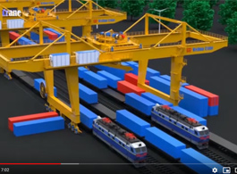 Gantry Crane for Container Handling (3D) for Railway Freight