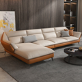 Teknologi Italia kain chaise latex kain sofa kombinasi nordic gaya cahaya furnitur mewah sofa ruang tamu set1