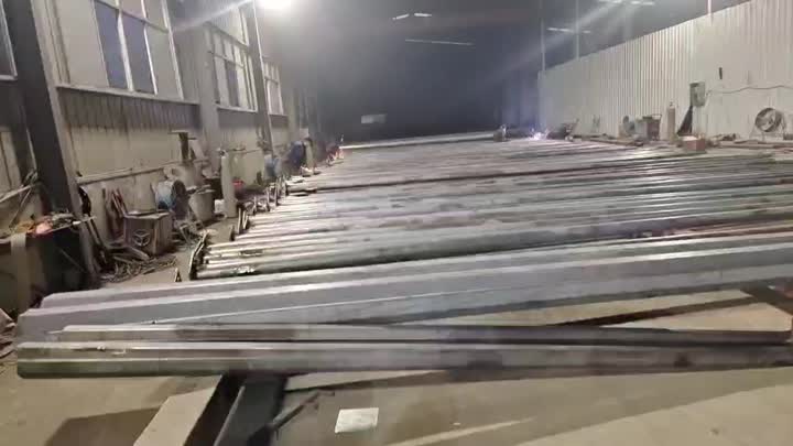 Street light pole grinding and welding