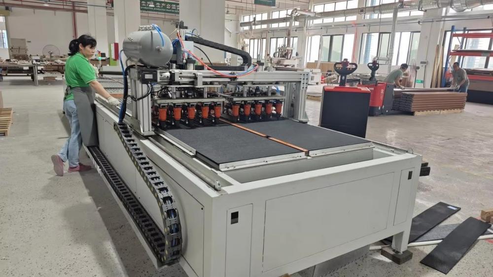 Production process for slatted acosutic panel 3