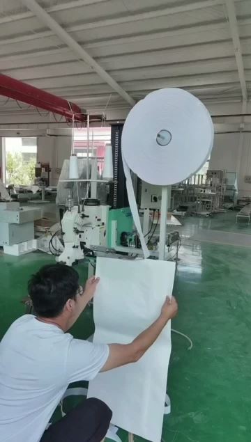 Sewn bag closing process