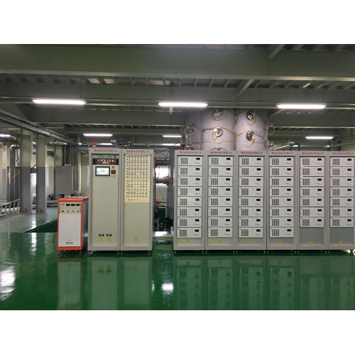 How many containers can the titanium furnace heat at the same time?