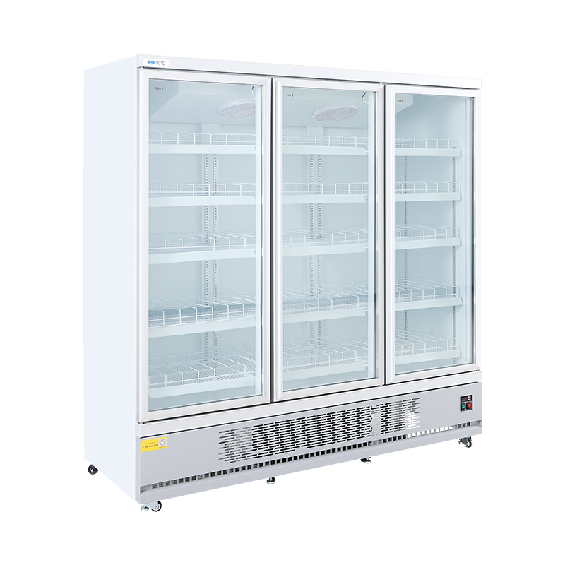 upright glass door freezer