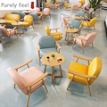 PurelyFeel Bakery Solid Wood Table and Chair Combination for Coffee Shop1
