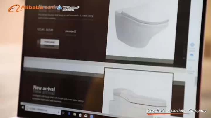Intelligent wall-hung toilet with Smart seat cover water saving automatic bidet wall hung smart toilet, View Intelligent wall-hung toilet