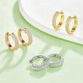 Fashion 0.37ct VVS Moissanite 925 Sterling Silver Gold Plated Earrings1