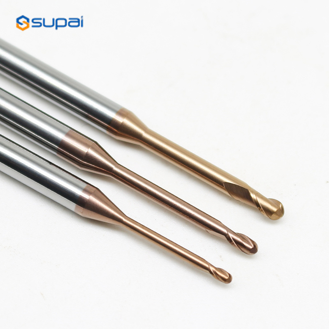 Dental Tools Carbide Long Neck End Mill Ball End Corner Radius 2Flute for Zirconium Composite Metal 0