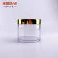 Transparent PETG Jar with Gold Cap for Hair Cream Products - 8oz Packaging Container1