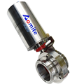 High Quality Milk Butterfly Valve with Tri Clamp End and Pneumatic Operation1