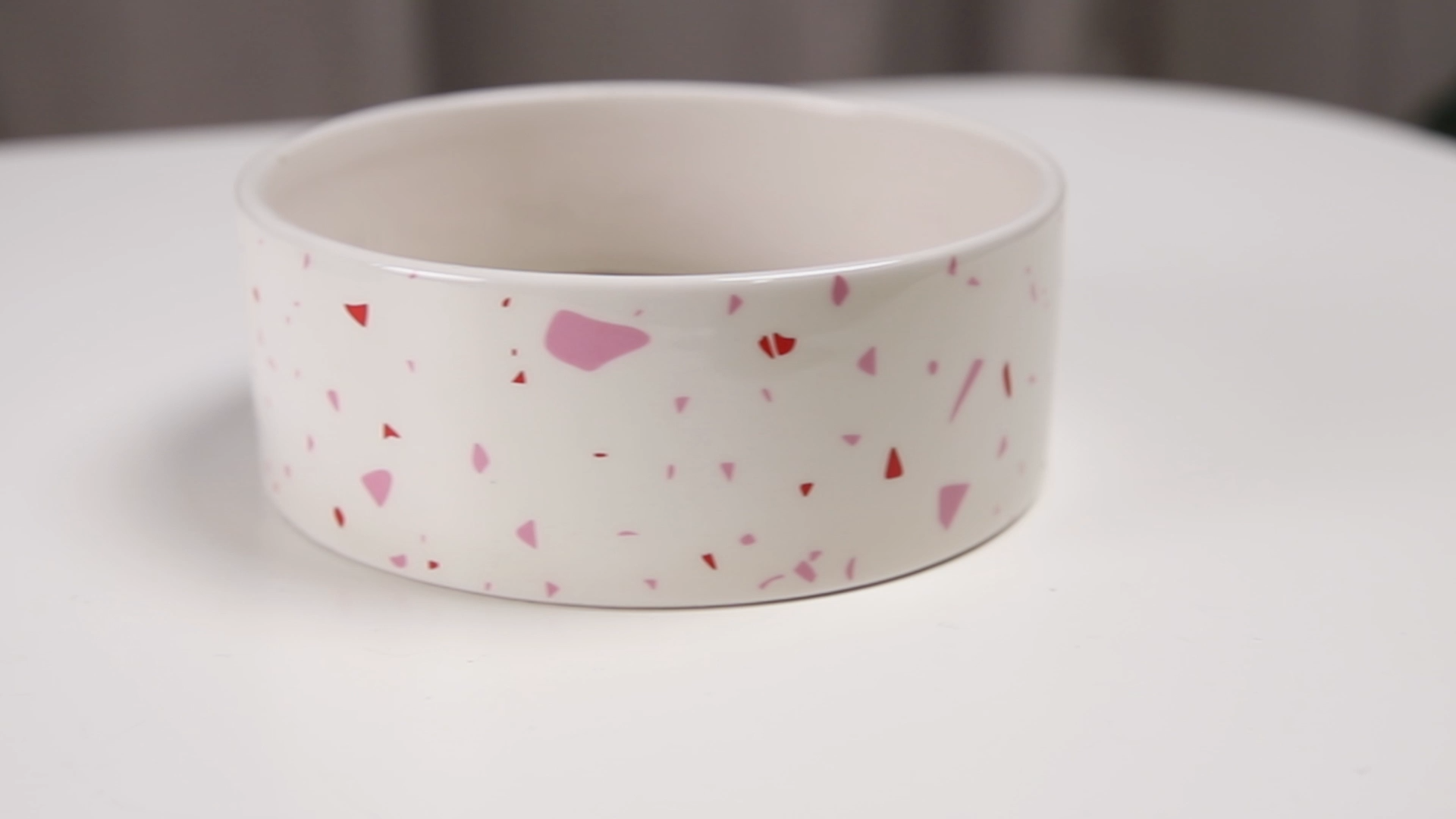Terrazzo Print Fashion Ceramic Feeding Bowl Eco Friendly Easy Clean Cat Dog Bowl1