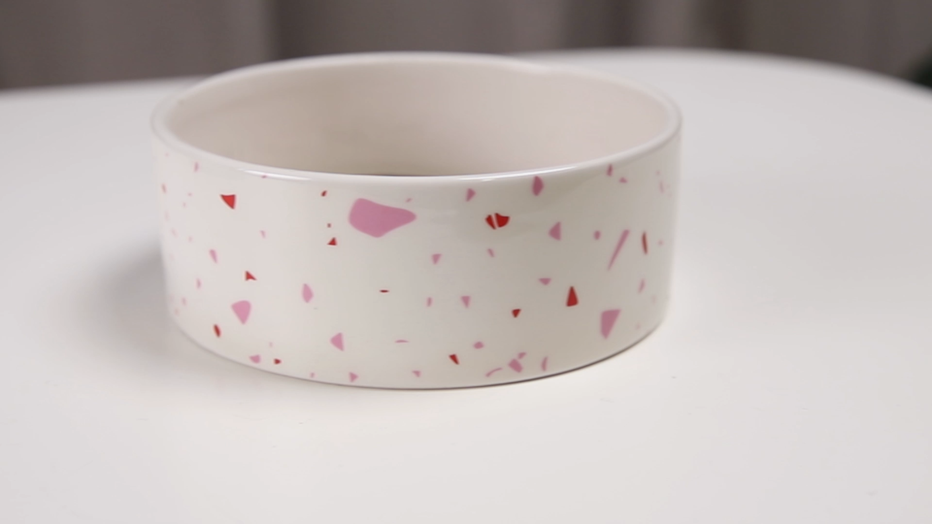 Terrazzo Print Fashion Fashion Feeding Feeding Eco เป็นมิตรกับ Cat Cat Dog Easy Bowl Bowl 1
