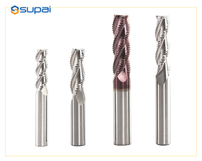 Tungsten Steel 4 Blade Roughing Endmills Milling Cutter For Metal Cnc Maching Tools 1