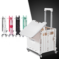 Factory Direct 2-8 Wheel Adjustable 40L-60L Foldable Supermarket Trolley & Multipurpose Plastic Shopping Cart1