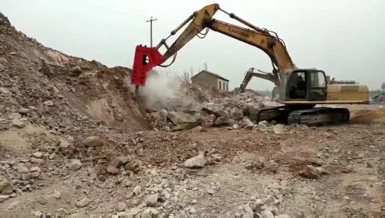 20ton Box elnémított oldalsó felső típusú bontó kő kőzet hidraulikus megszakító kalapács a kotrógéphez1