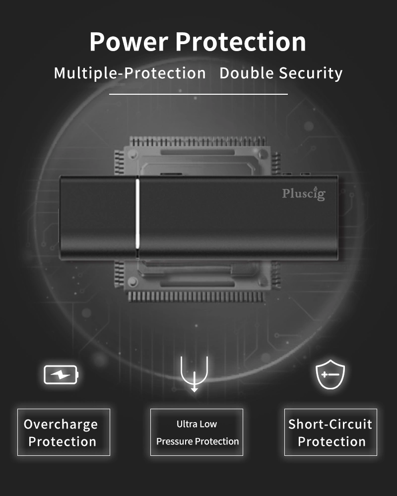 Dispositivo de aquecimento não queimar 2021 Pluscig S9 display OLED 3500mAh dispositivo de aquecimento de cigarro eletrônico