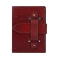 Customizable Red Leather Diary with Traditional Pattern1