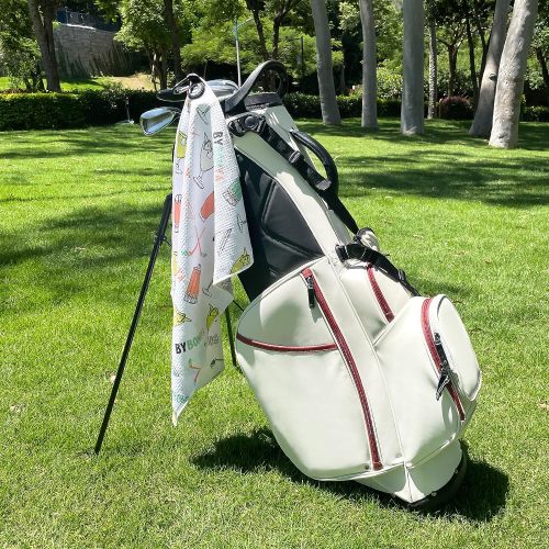 Personalisierte Doppelschicht -Golfhandtuchmagnet Custom Golf Ball Handtuch