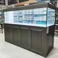 Custom Ultra White Glass Fish Tank Aquarium with Aluminum Base Cabinet1