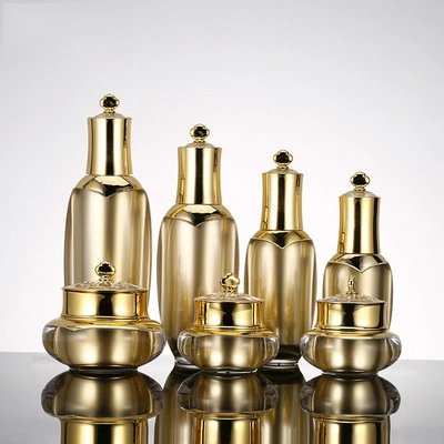 Luxury Gold Crown Συσκευασία Καλλυντικών Πλαστικό Βάζο Καλλυντικών Μπουκαλιών (PPC-NEW-004)