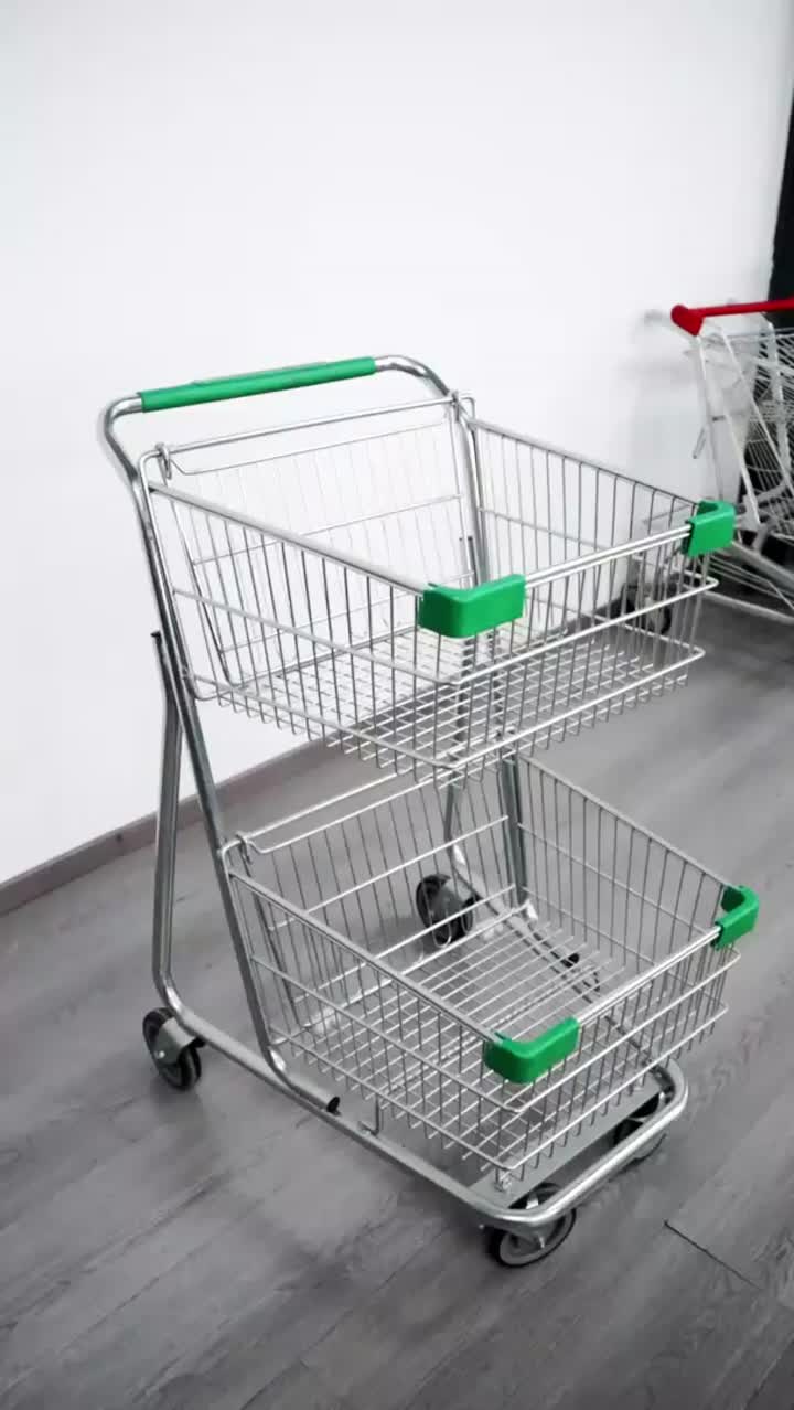 Fruit Shop Double Layers Shopping Cart