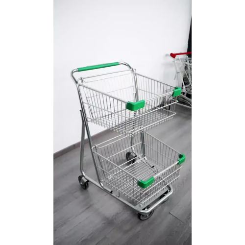 Fruit Shop Double Layers Shopping Cart