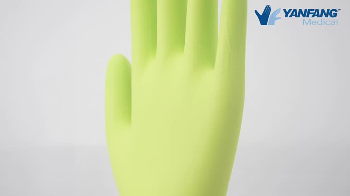 Gants jetables en nitrile sans poudre, gants de nitrile vert au vin, gants en nitrile médical