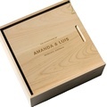 Modern Minimalist Walnut Wood Custom Wedding Keepsake Box1