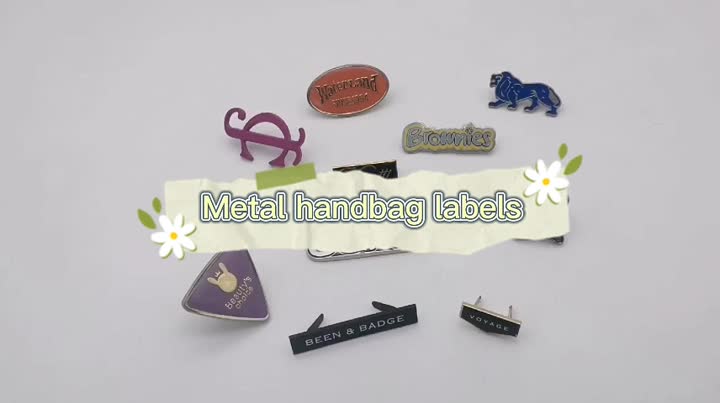 Etiquetas de bolsos de metal