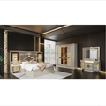 2023 Modern White Lacquer Bedroom Furniture Set1