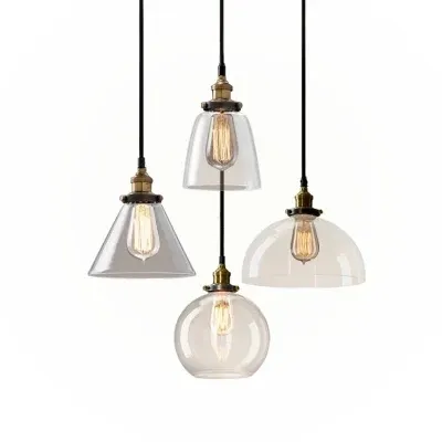 Luz colgante LED de burbujas de vidrio E27 E27 para hogares modernos1