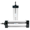 SU Series Double Acting Aluminum Pneumatic Cylinders 25mm-1000mm Stroke with Accessories1