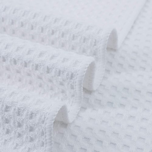 white waffle towel