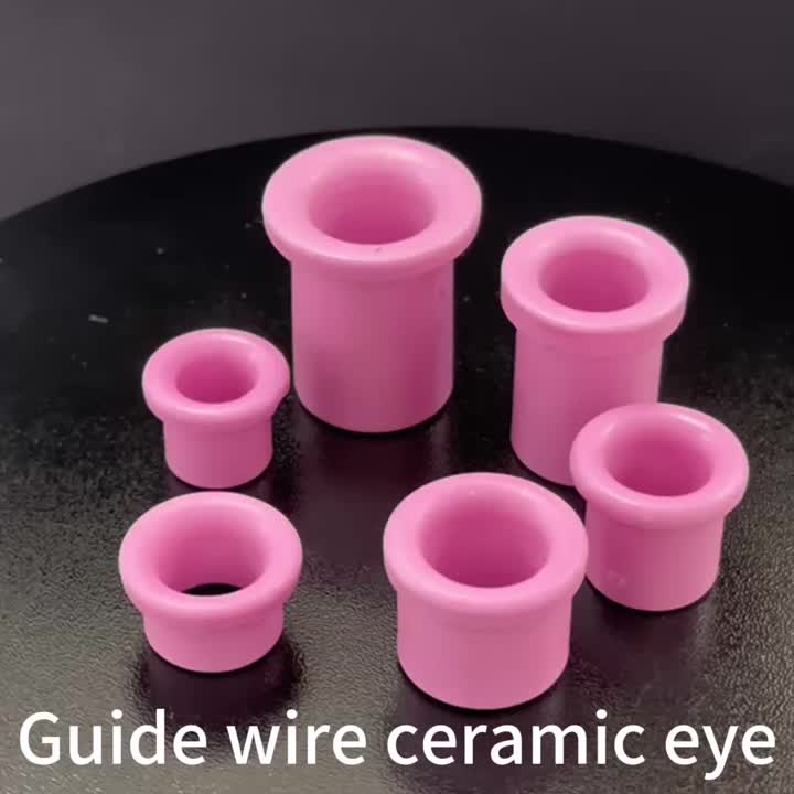 Guide wire ceramic eye